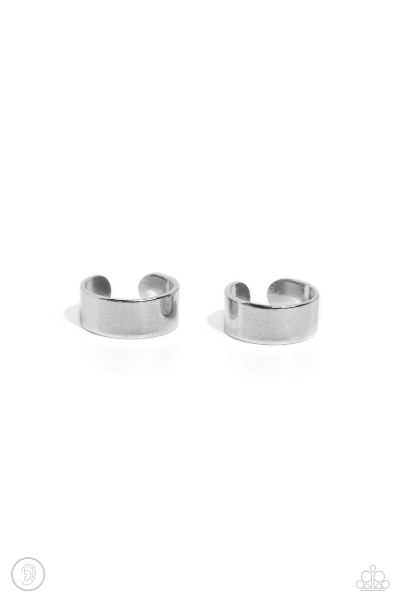 Catwalk Curves Silver Earring Cuff