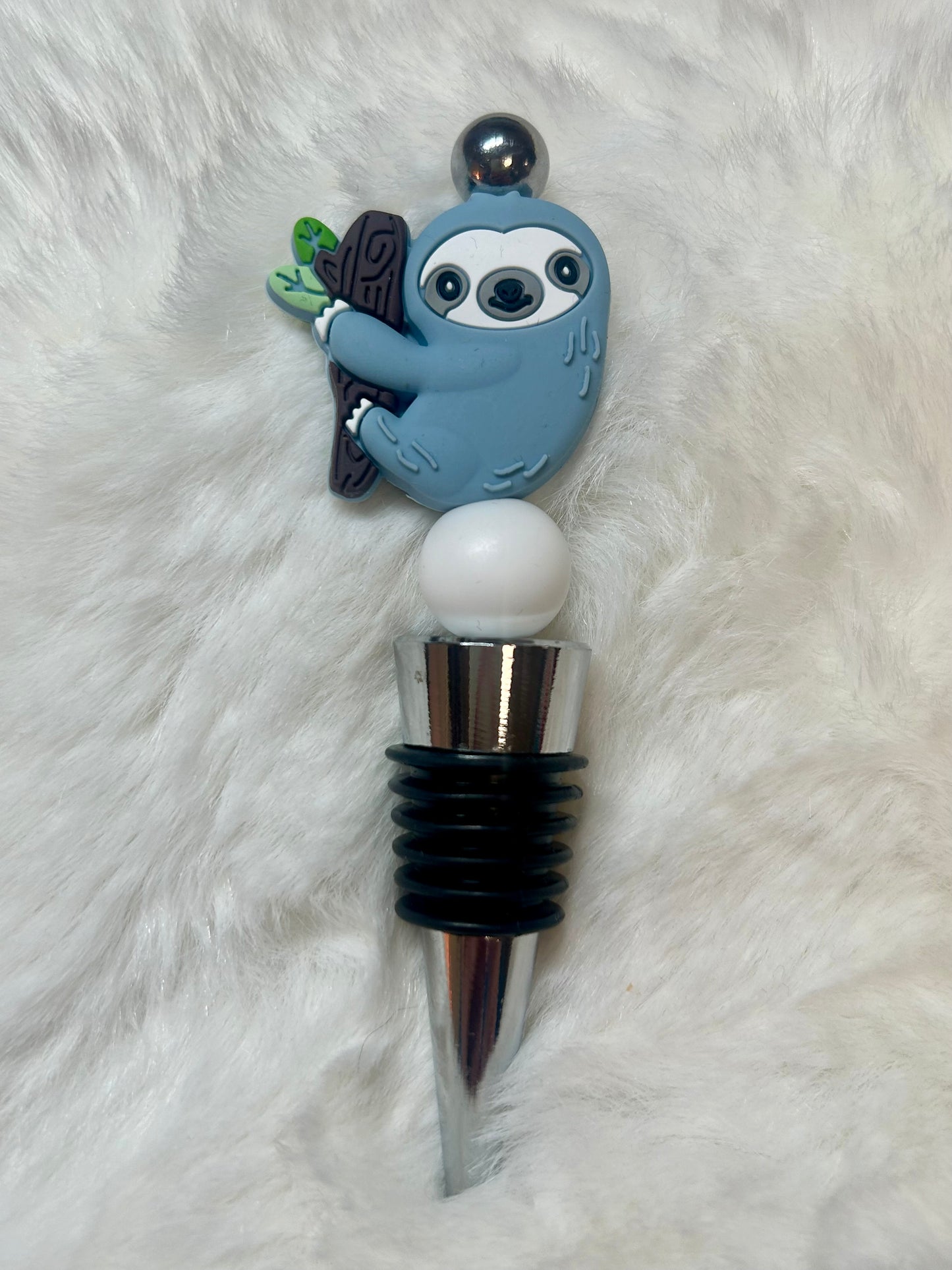 Sloth Beaded Wine Stopper
