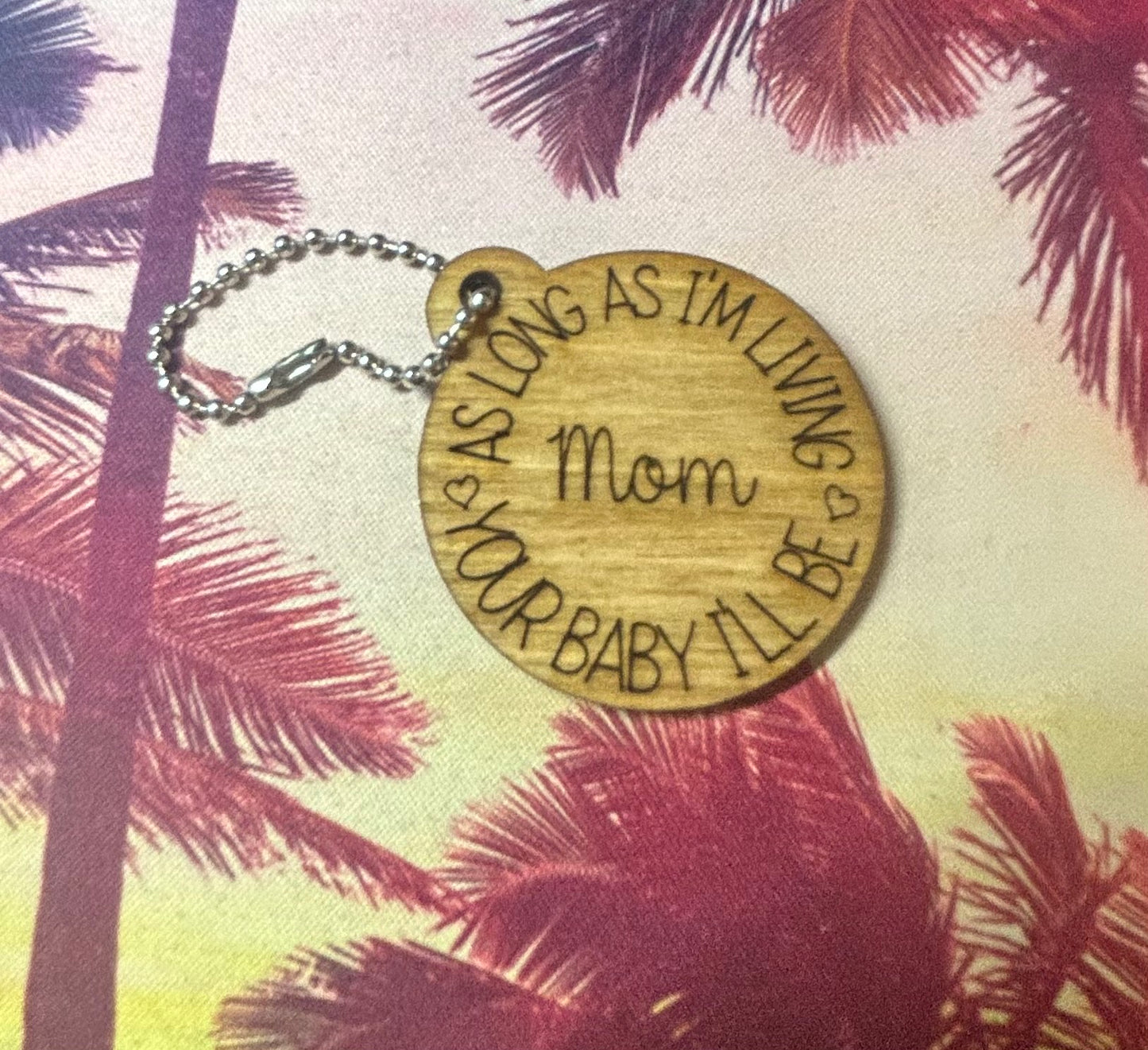 Mother Wooden Keychain