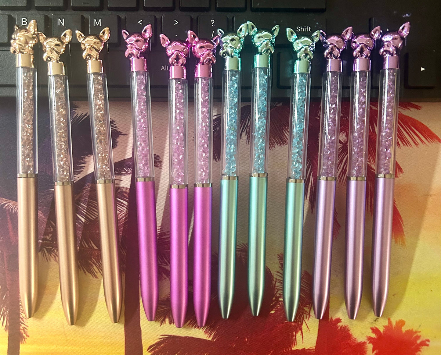 Metallic Dog Ball Point Pens