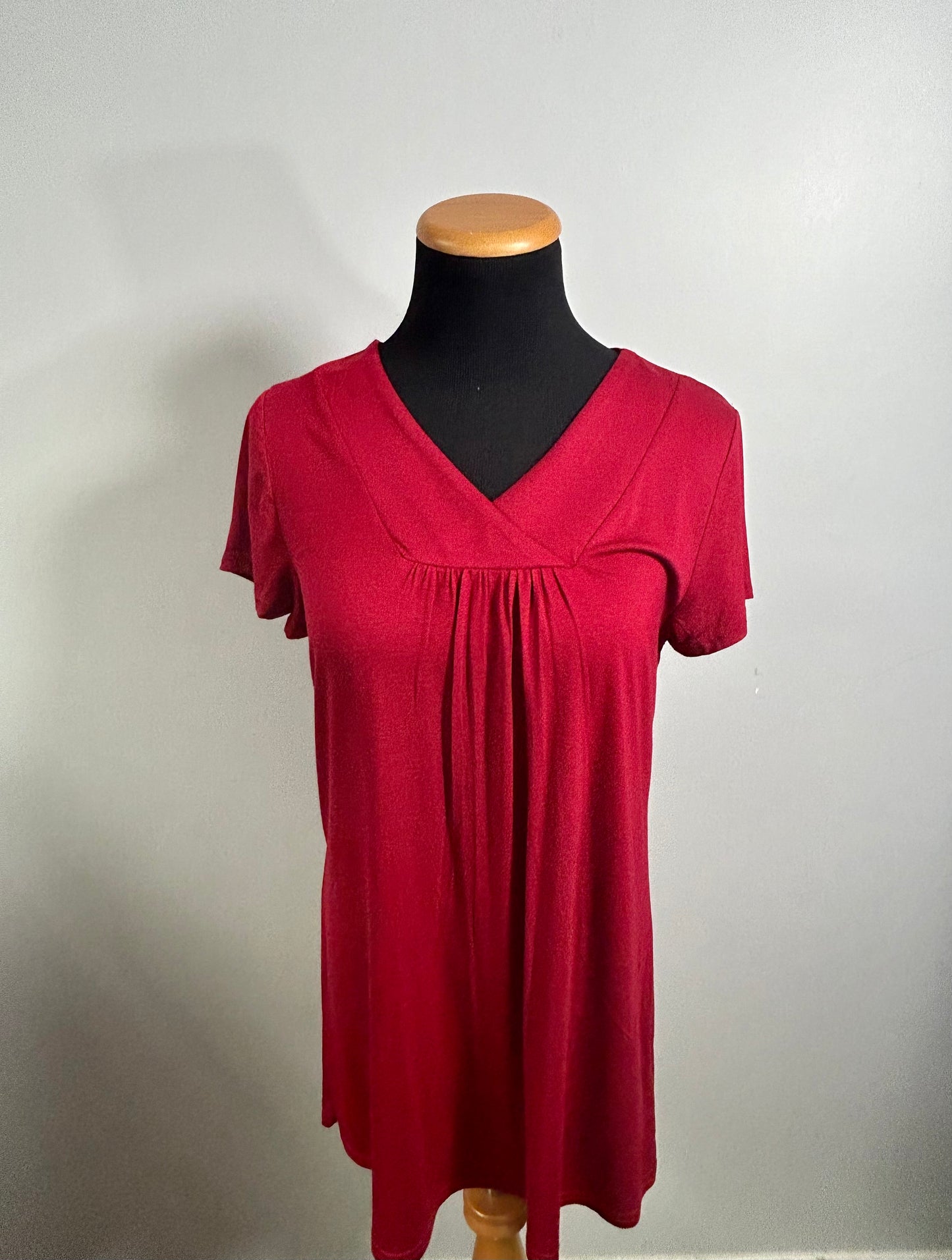 Red V-Neck Top