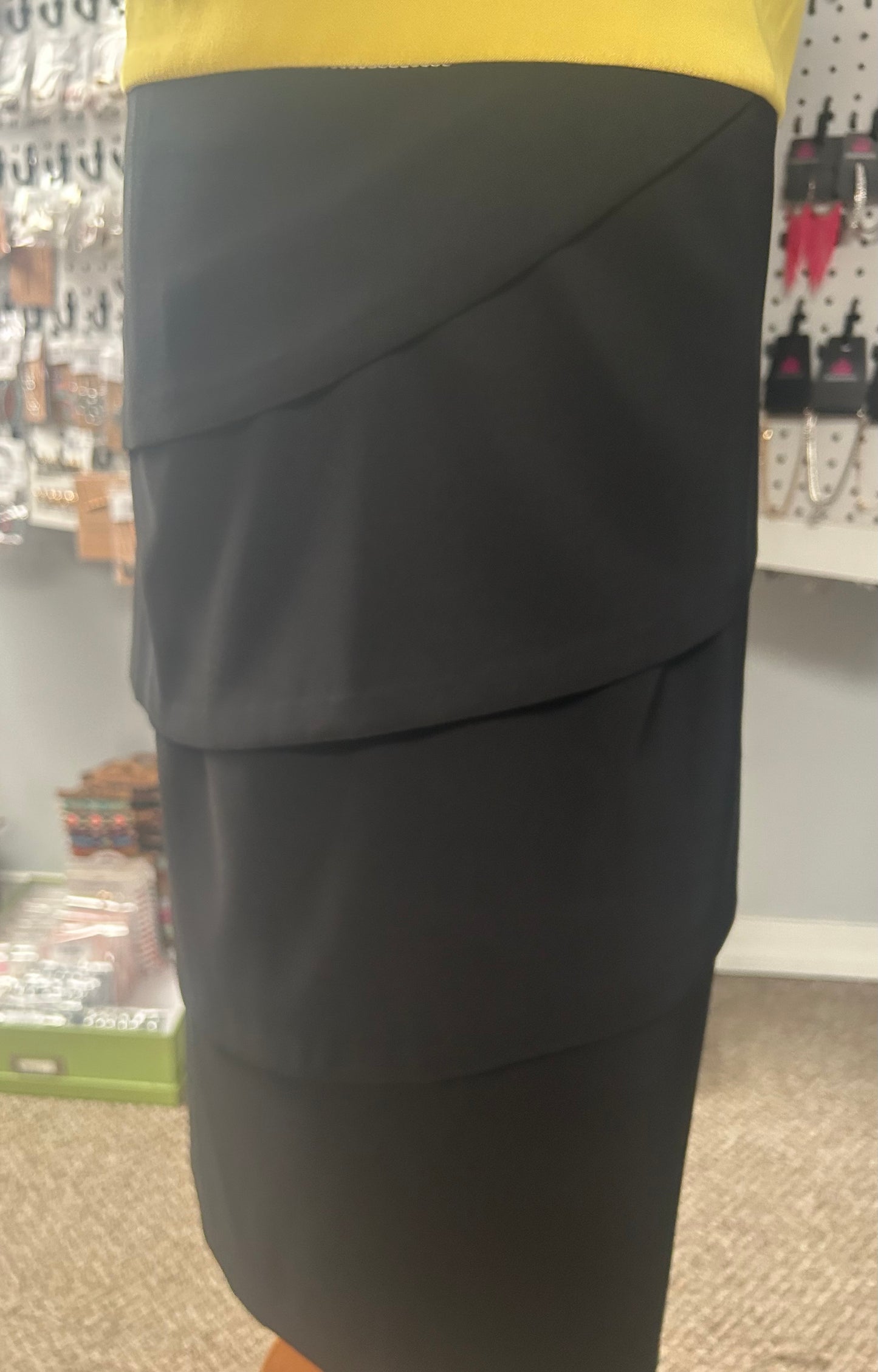 Black & Yellow Formal Dress
