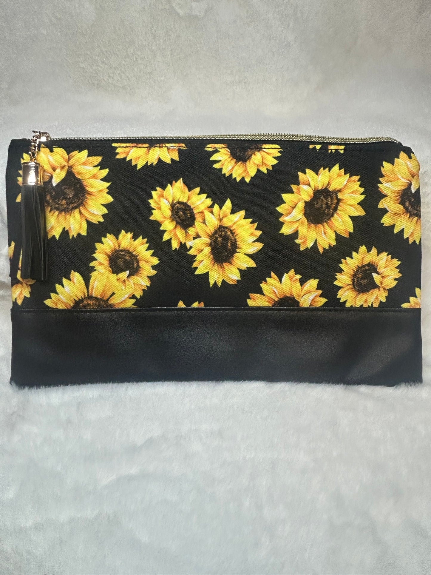 Large Sunflower Cosmetic Bag
