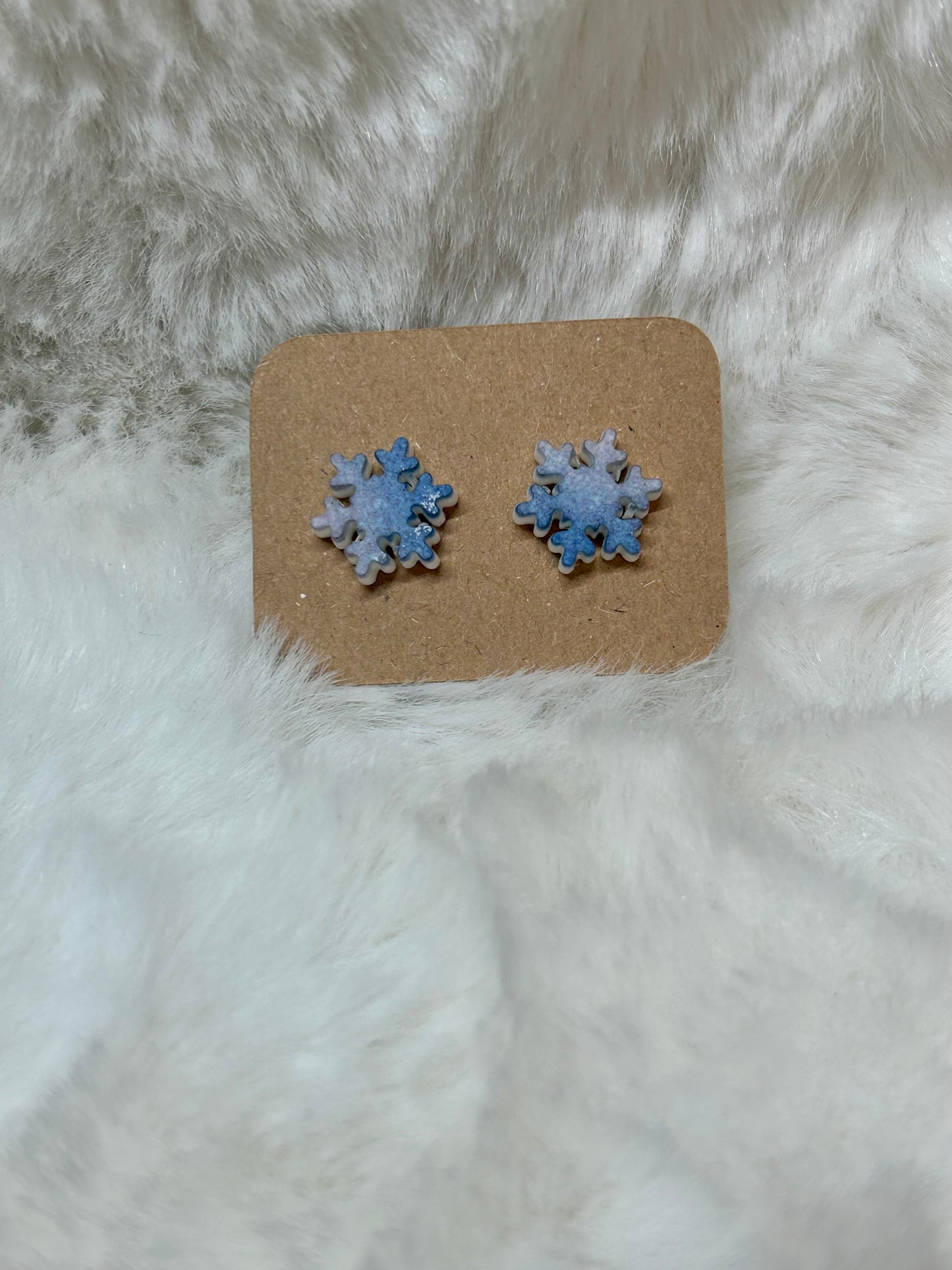 Snowflake Print Earring