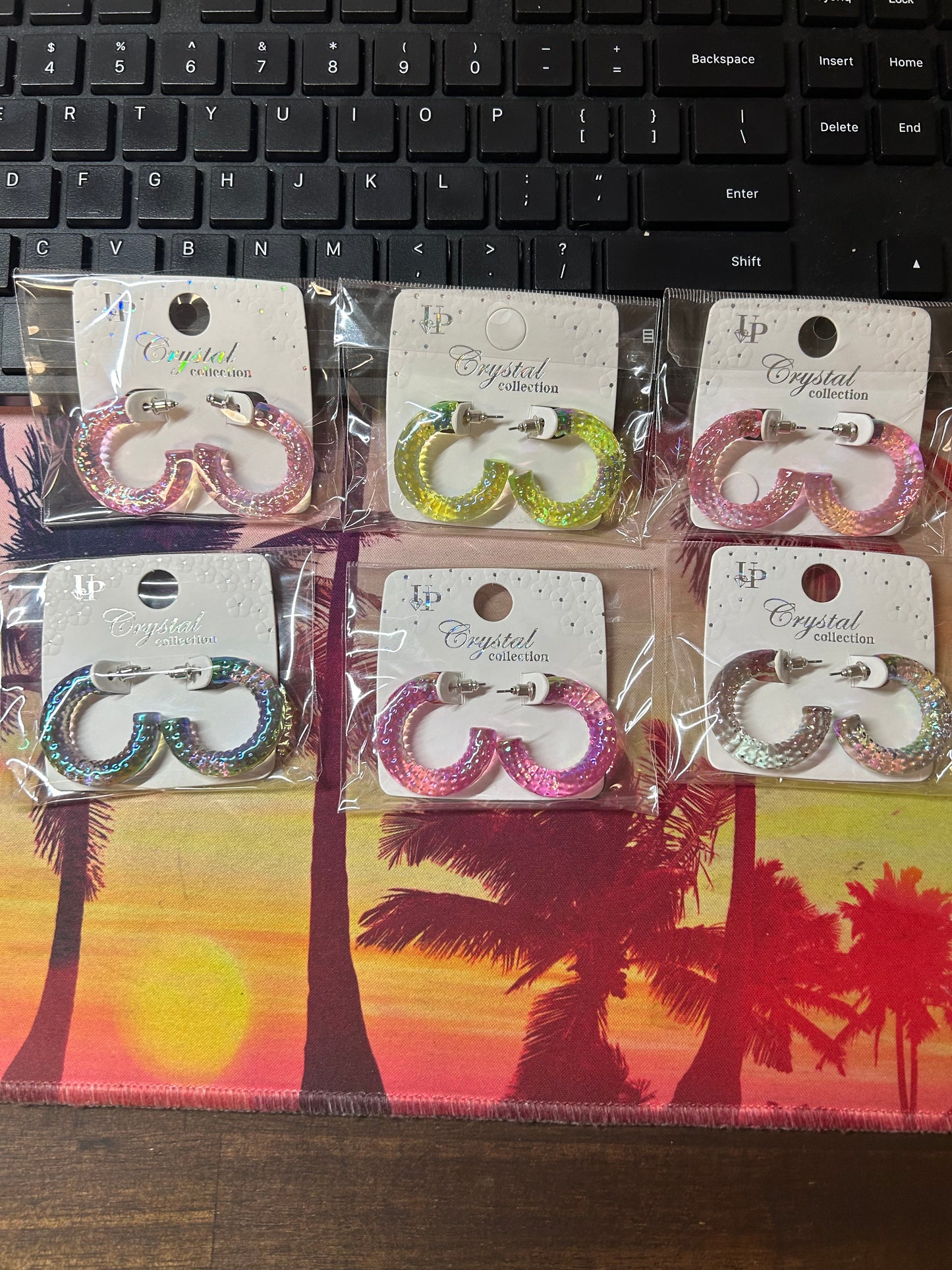 Acrylic Shimmer Hoops