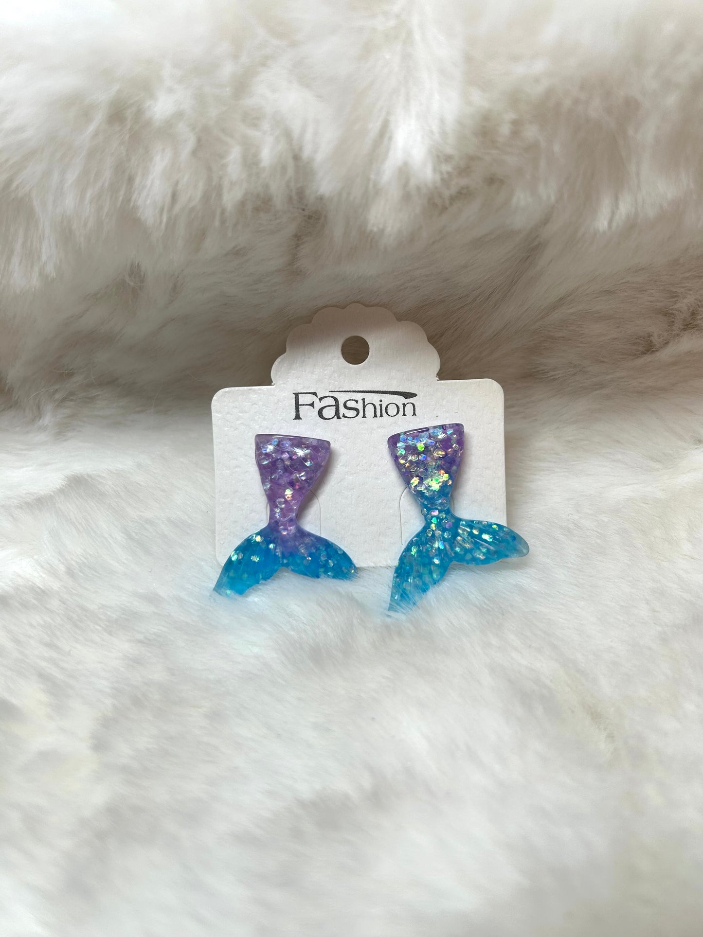 Mermaid Tail Post Earrings