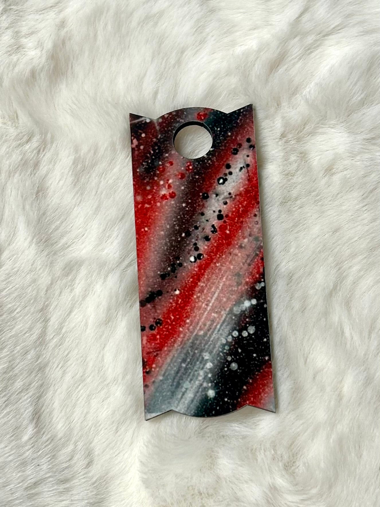 Red & Black Glitter Topper