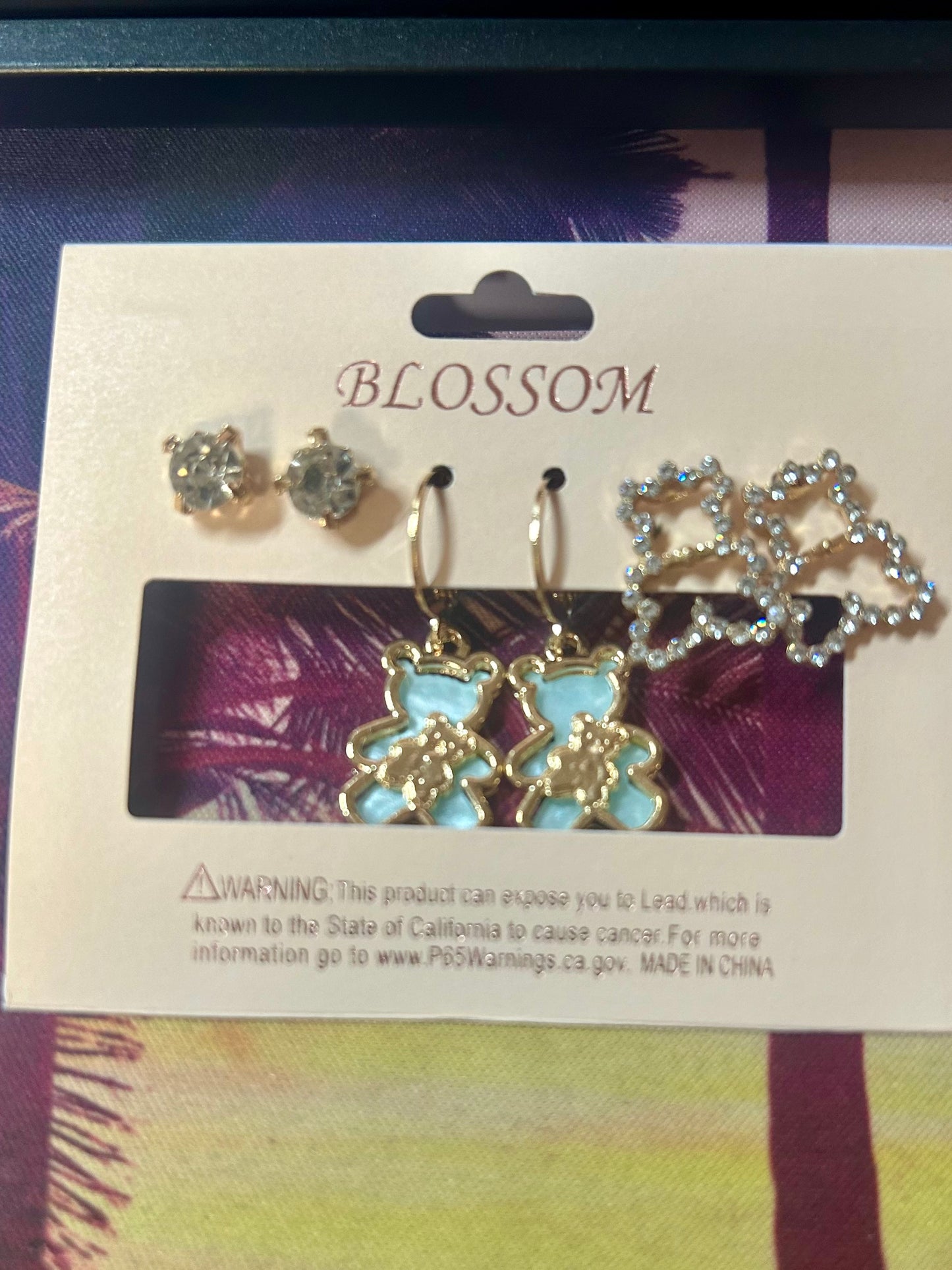 Teddy Bear Earring Set