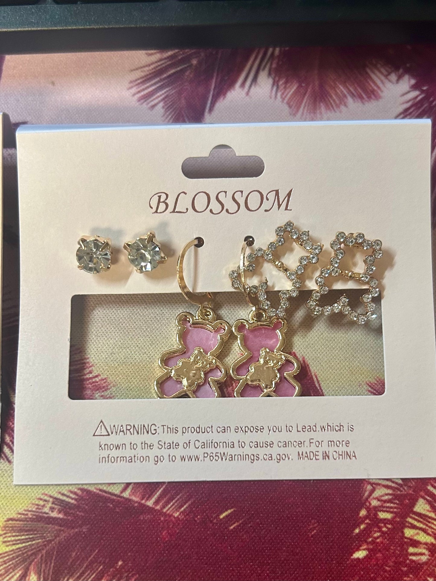 Teddy Bear Earring Set