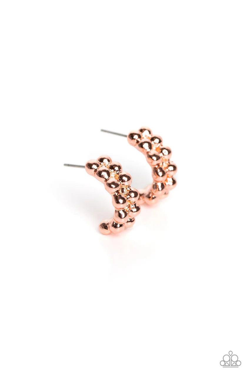 Bubbling Beauty Copper Earrings