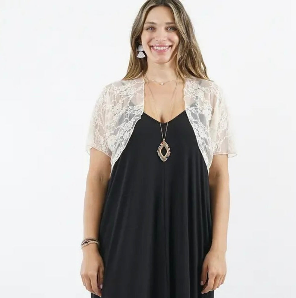 Salmon Lace Kimono