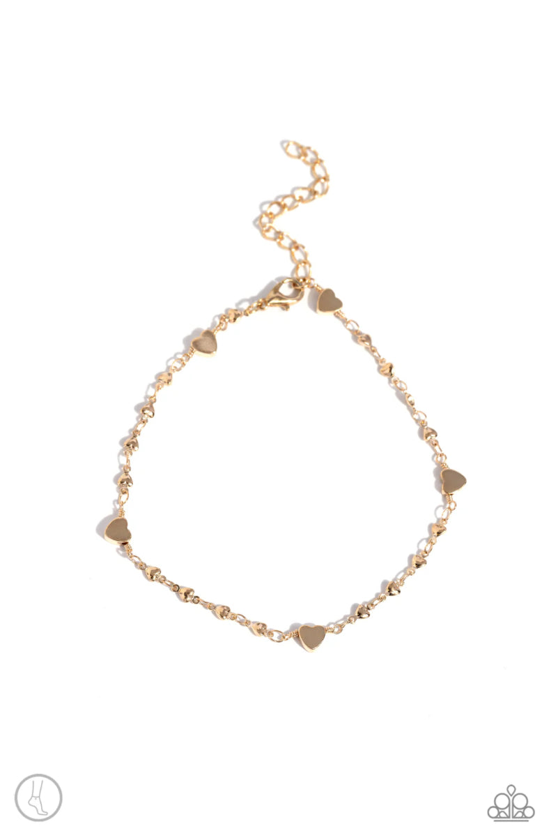 Highlighting My Heart Gold Anklet