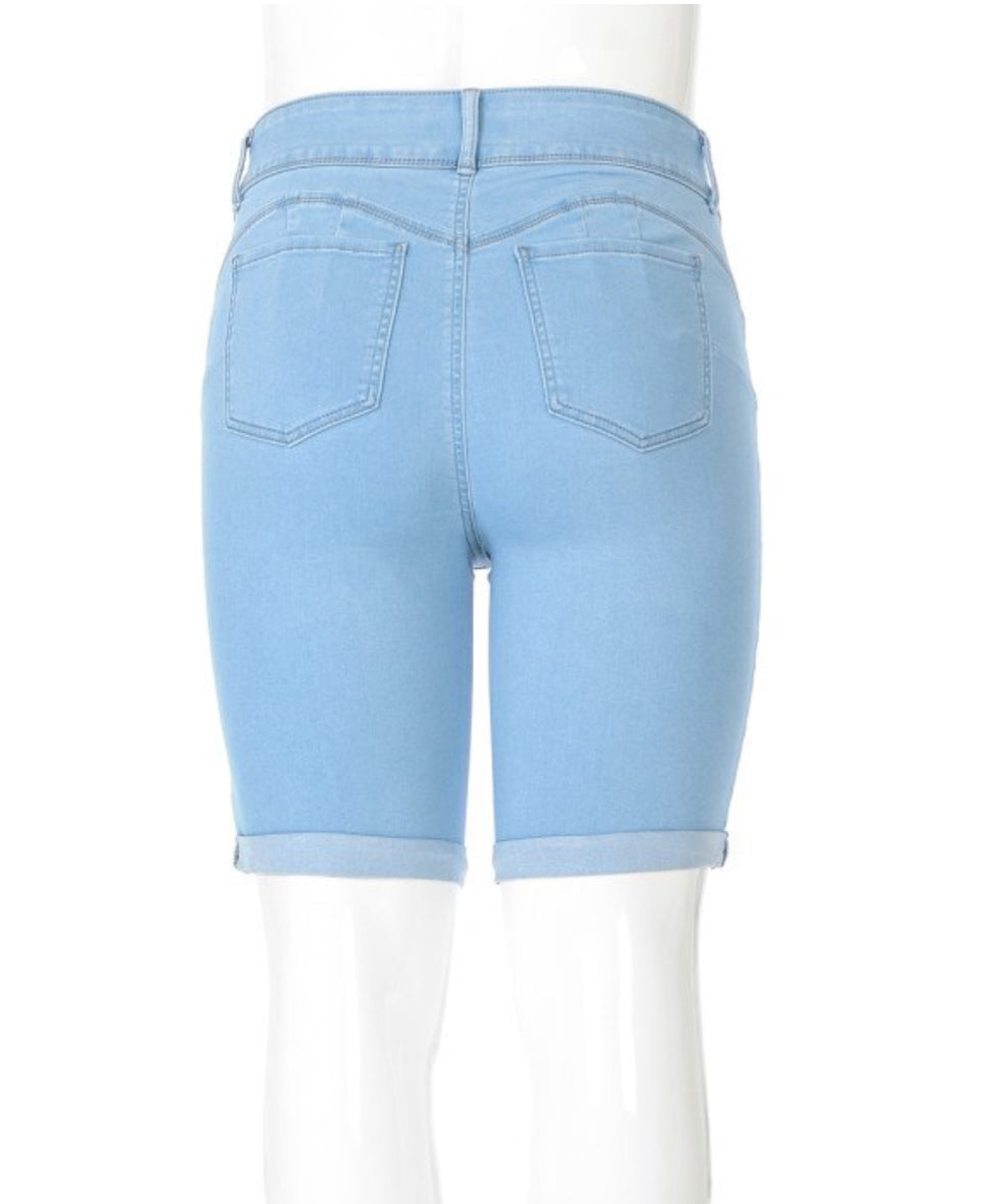 Wax Jeans High Rise Shorts