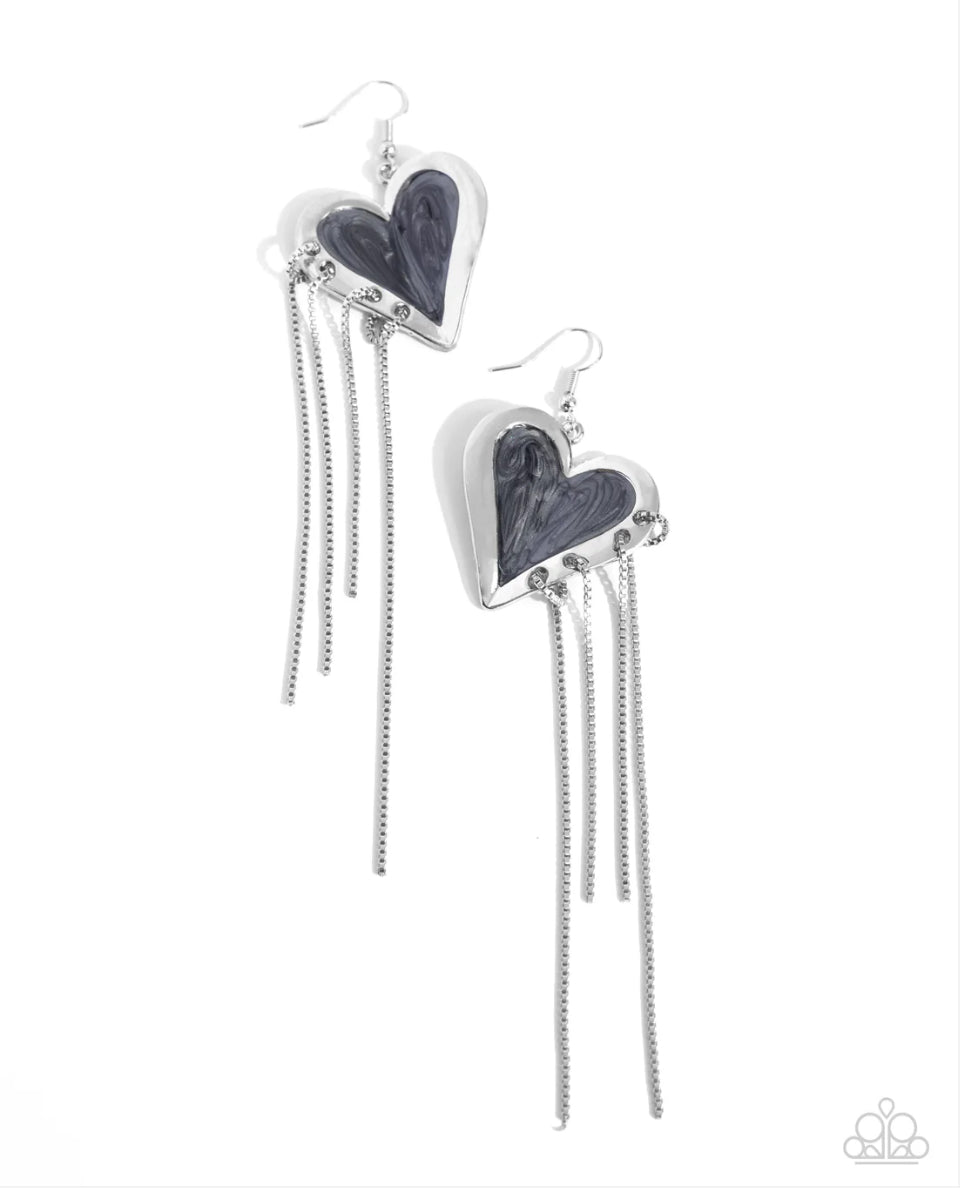 Sweetheart Specialty Black Earrings