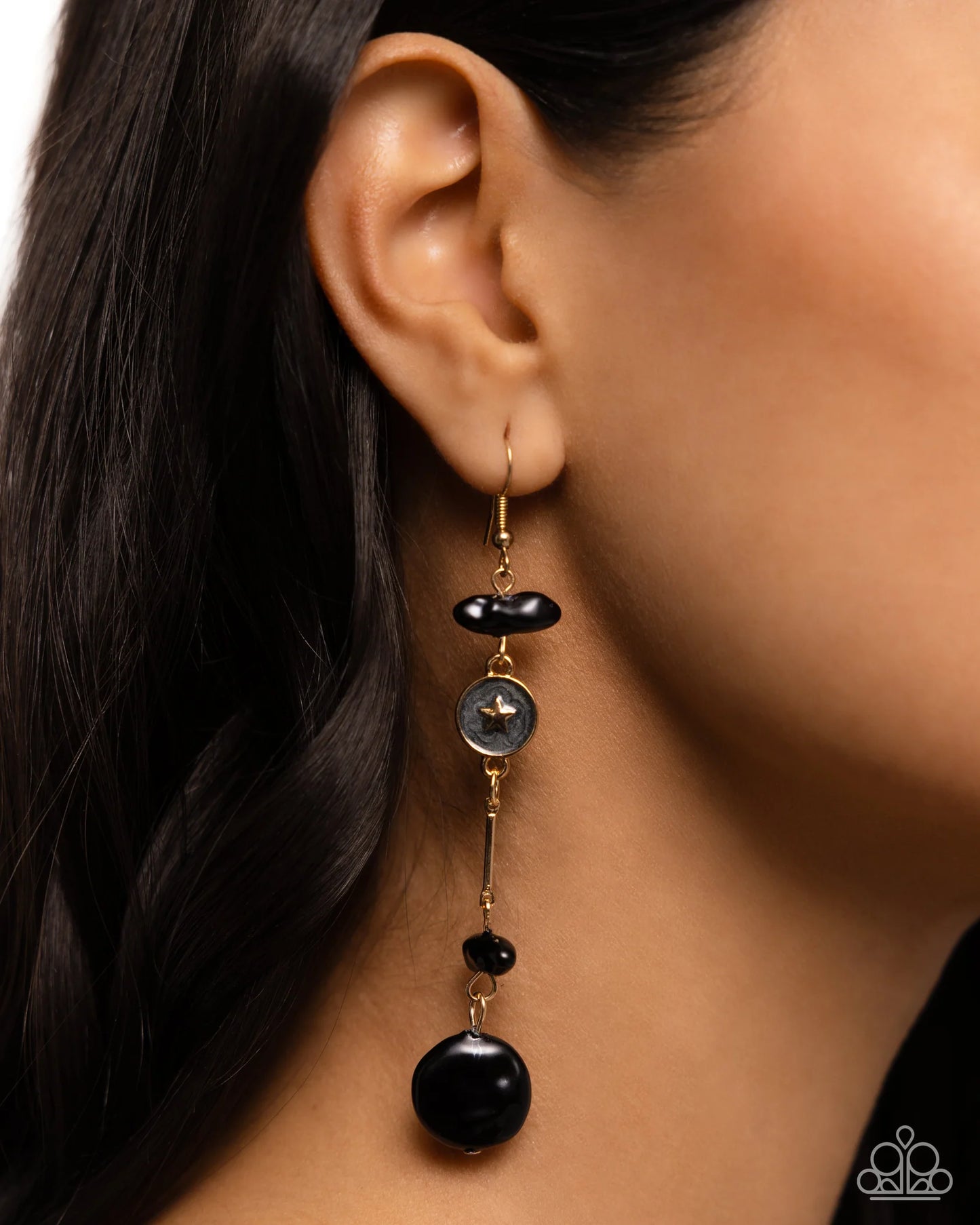 Blissful Balance Black Earrings