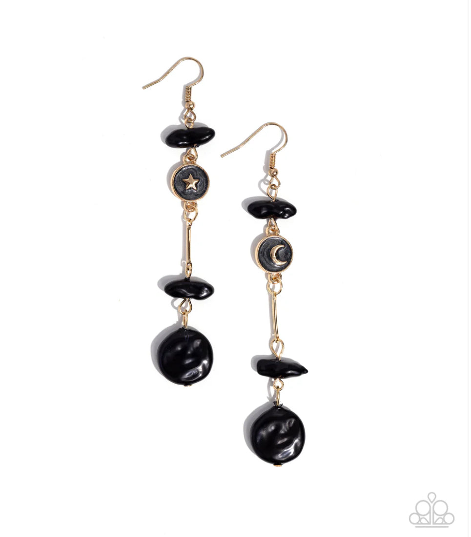 Blissful Balance Black Earrings