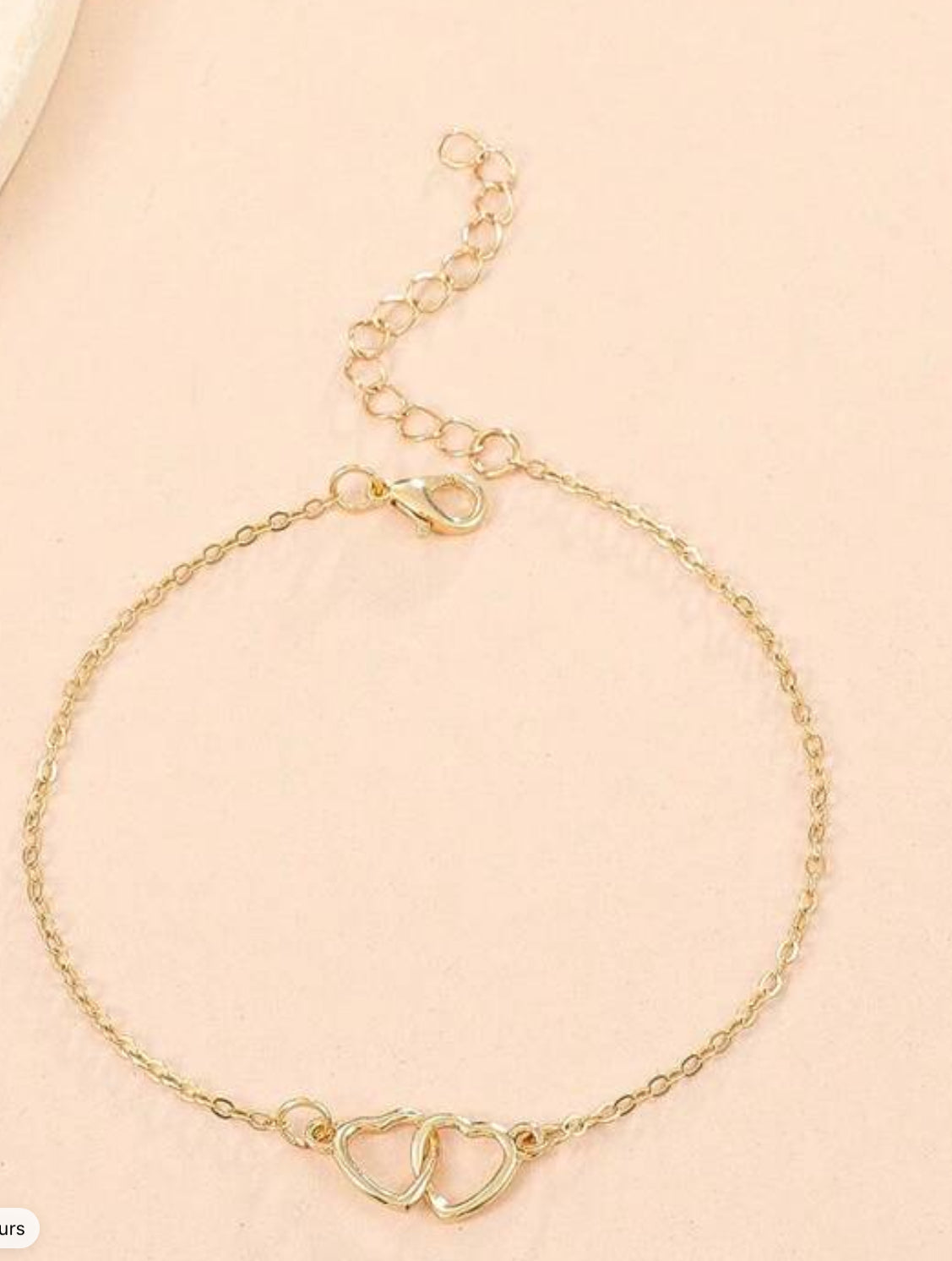 Double Heart Anklet