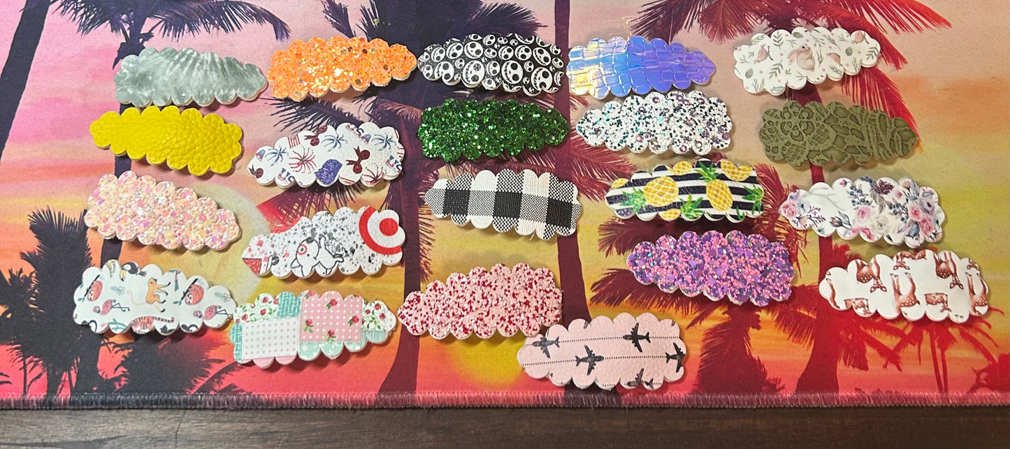 Fabric Covered Snap Barettes