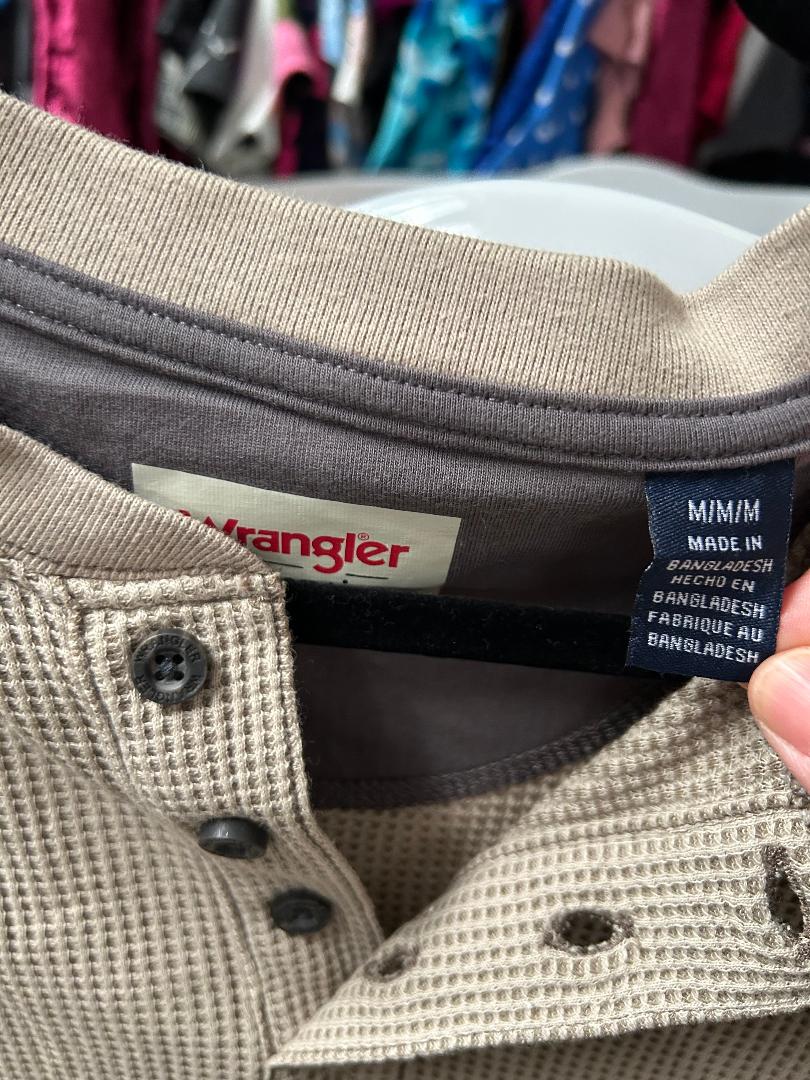 Wrangler Waffle Weave Henley