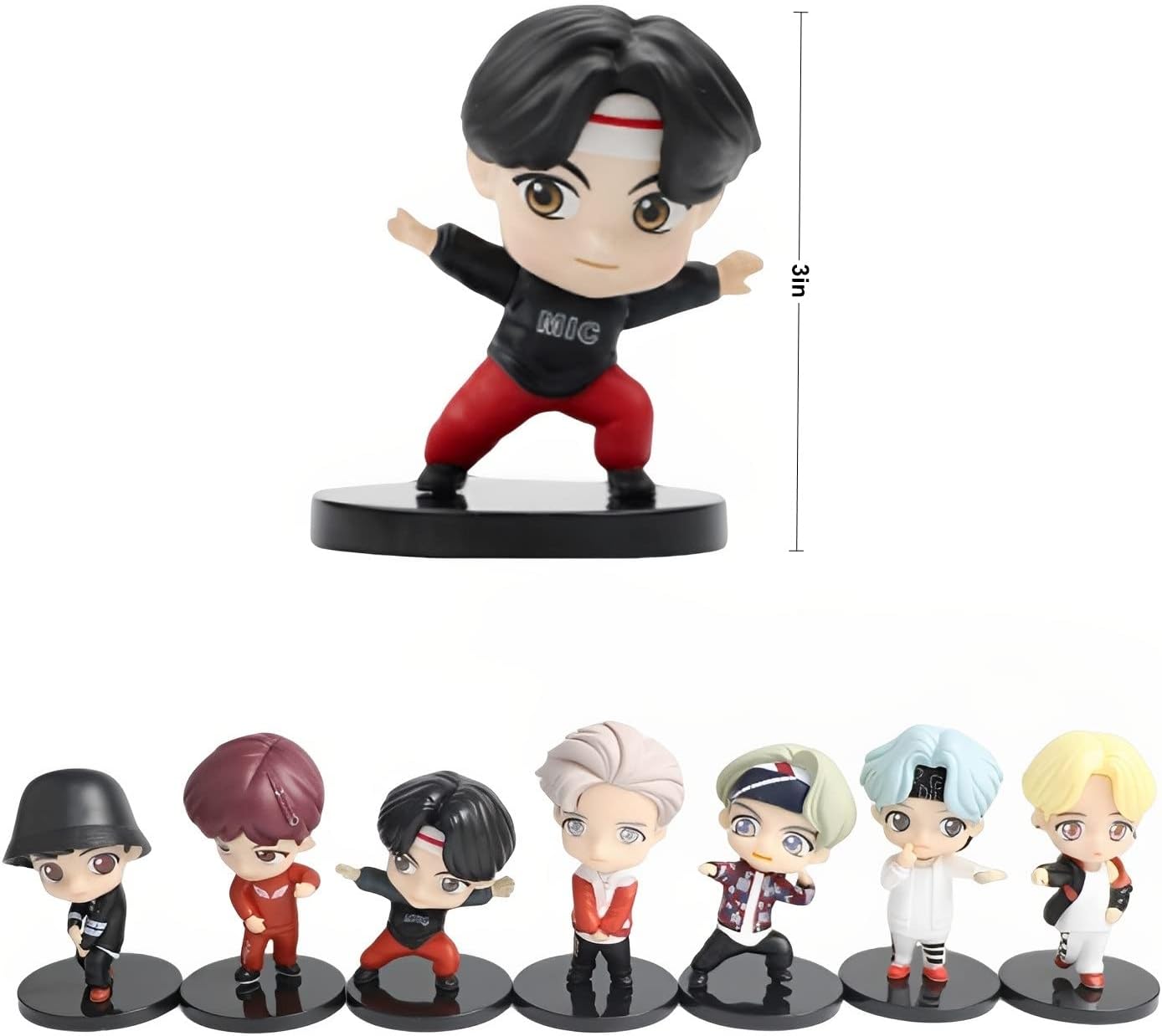 7 Piece BTS Mini Figurines