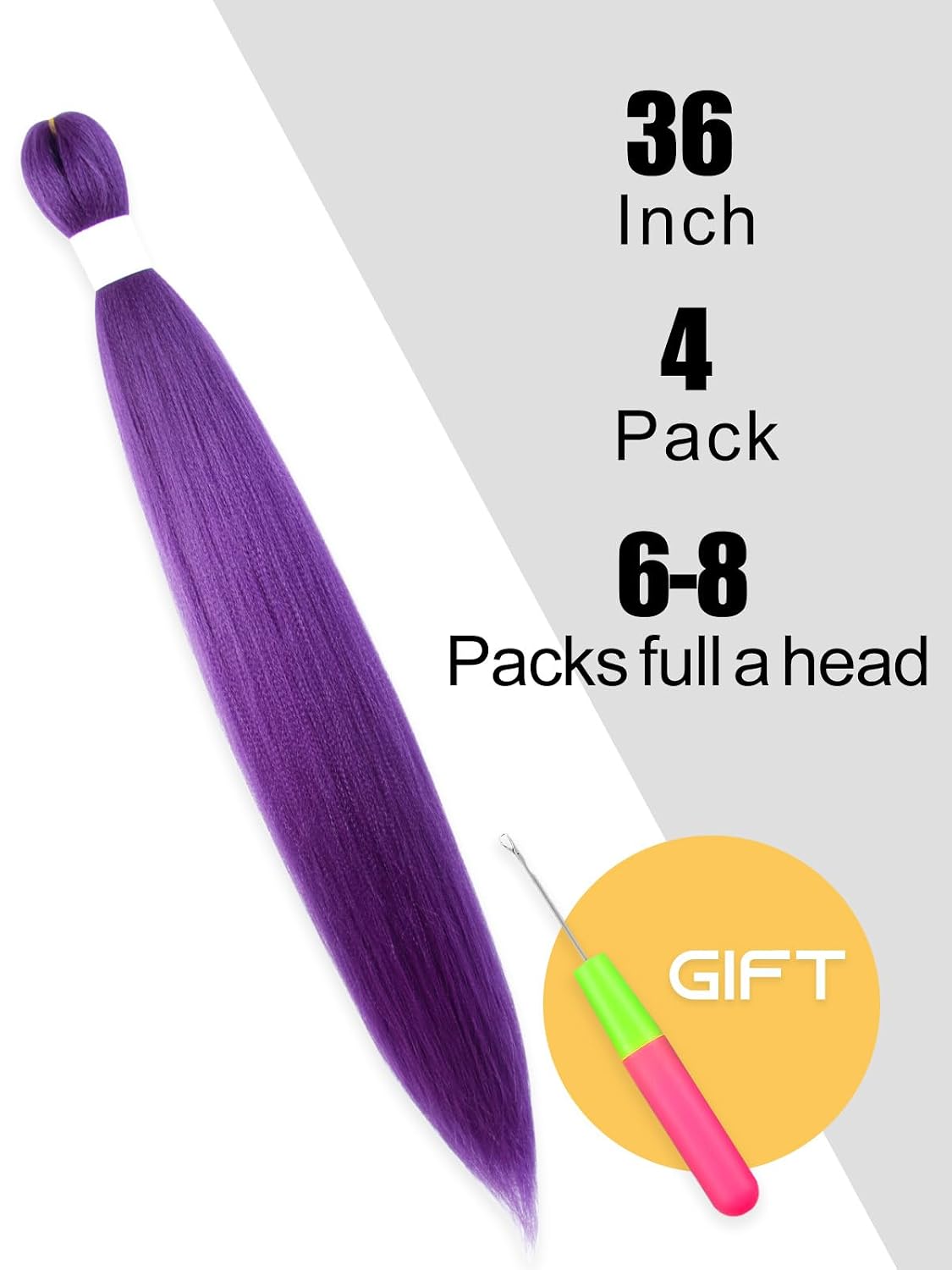 36in. Pre-Stretched Hair
