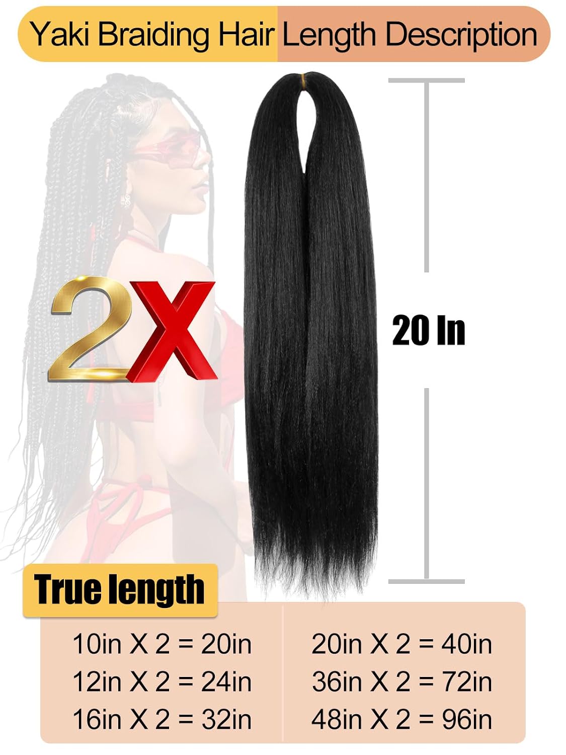 36in. Pre-Stretched Hair