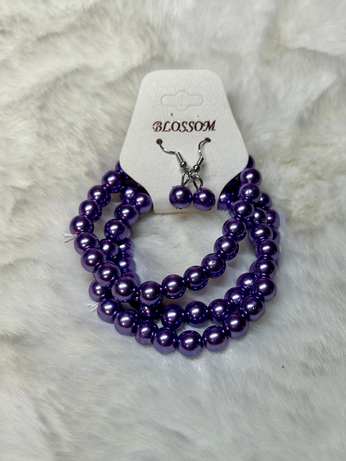 Pearl Bracelet & Earring Set