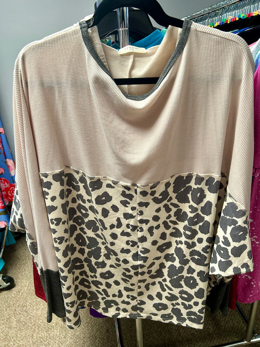 Cream Animal Print Shirt