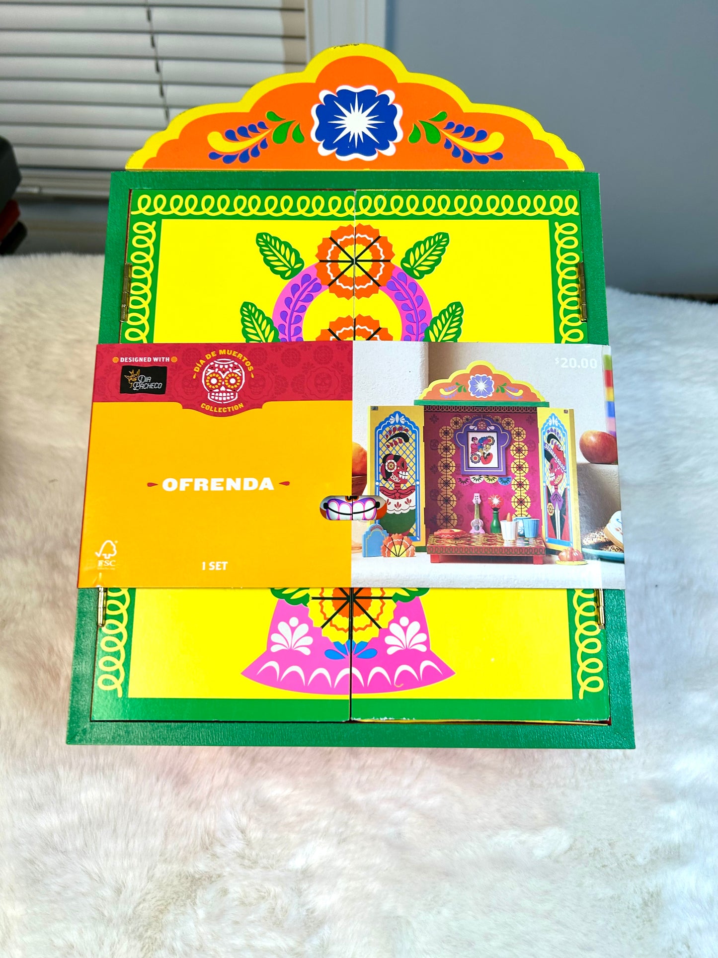 dia de muertos wood ofrenda box