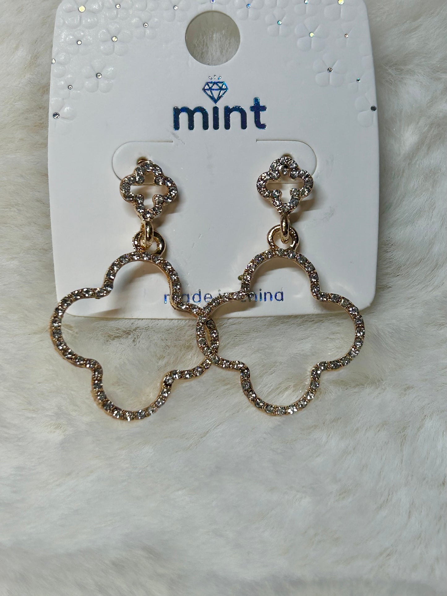 Rhinestone Geometric Earrings