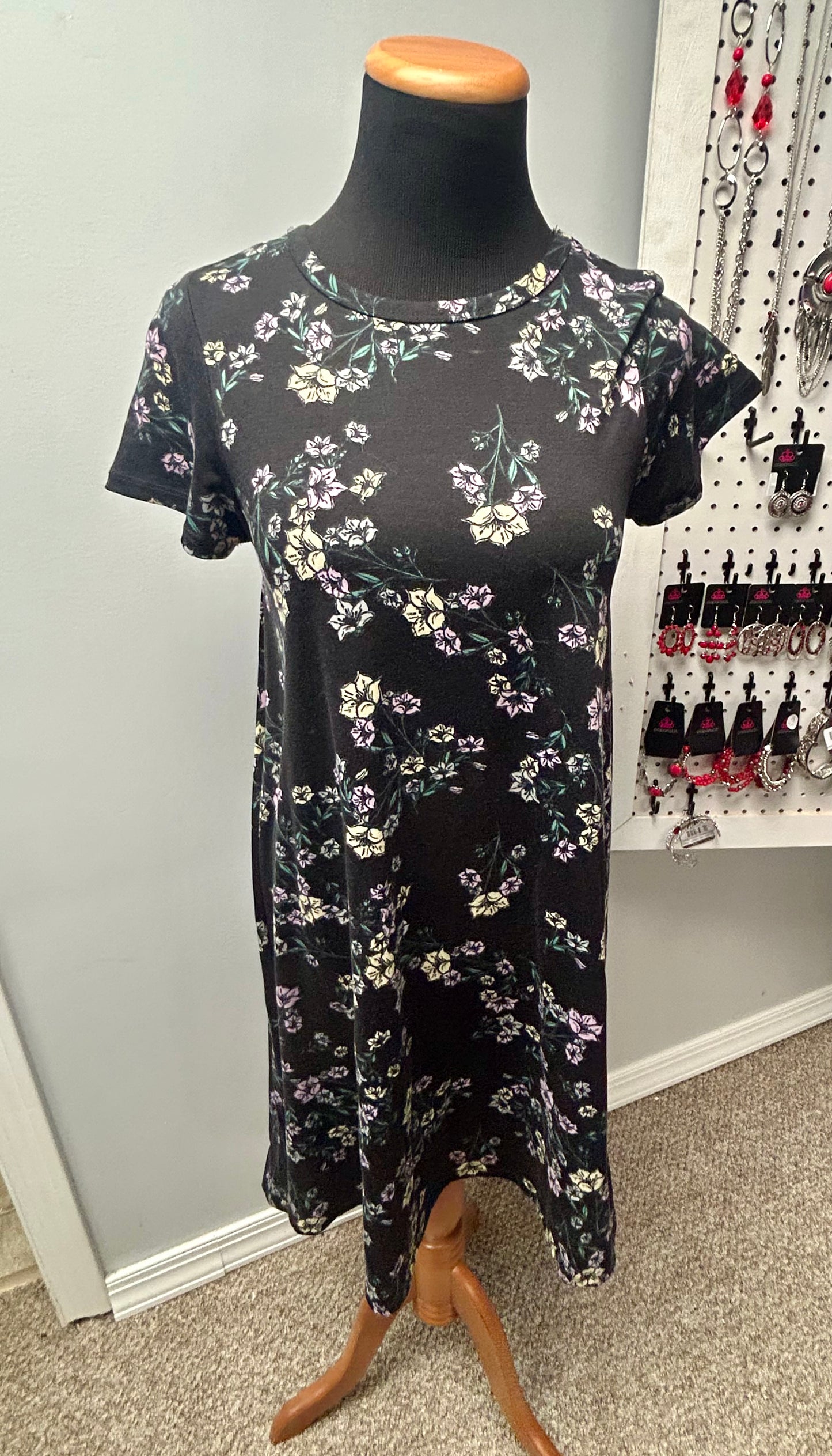 LuLaRoe Carly Swing Dress Pastel Floral
