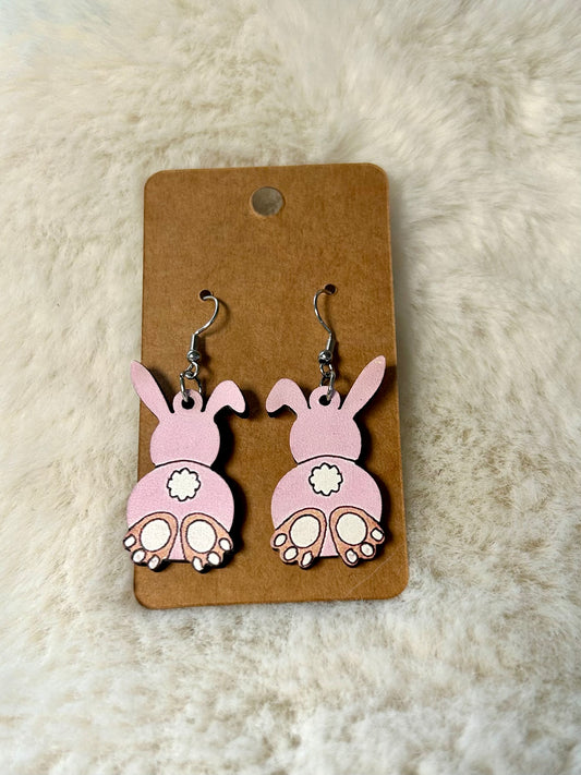 Pink Bunny Earrings