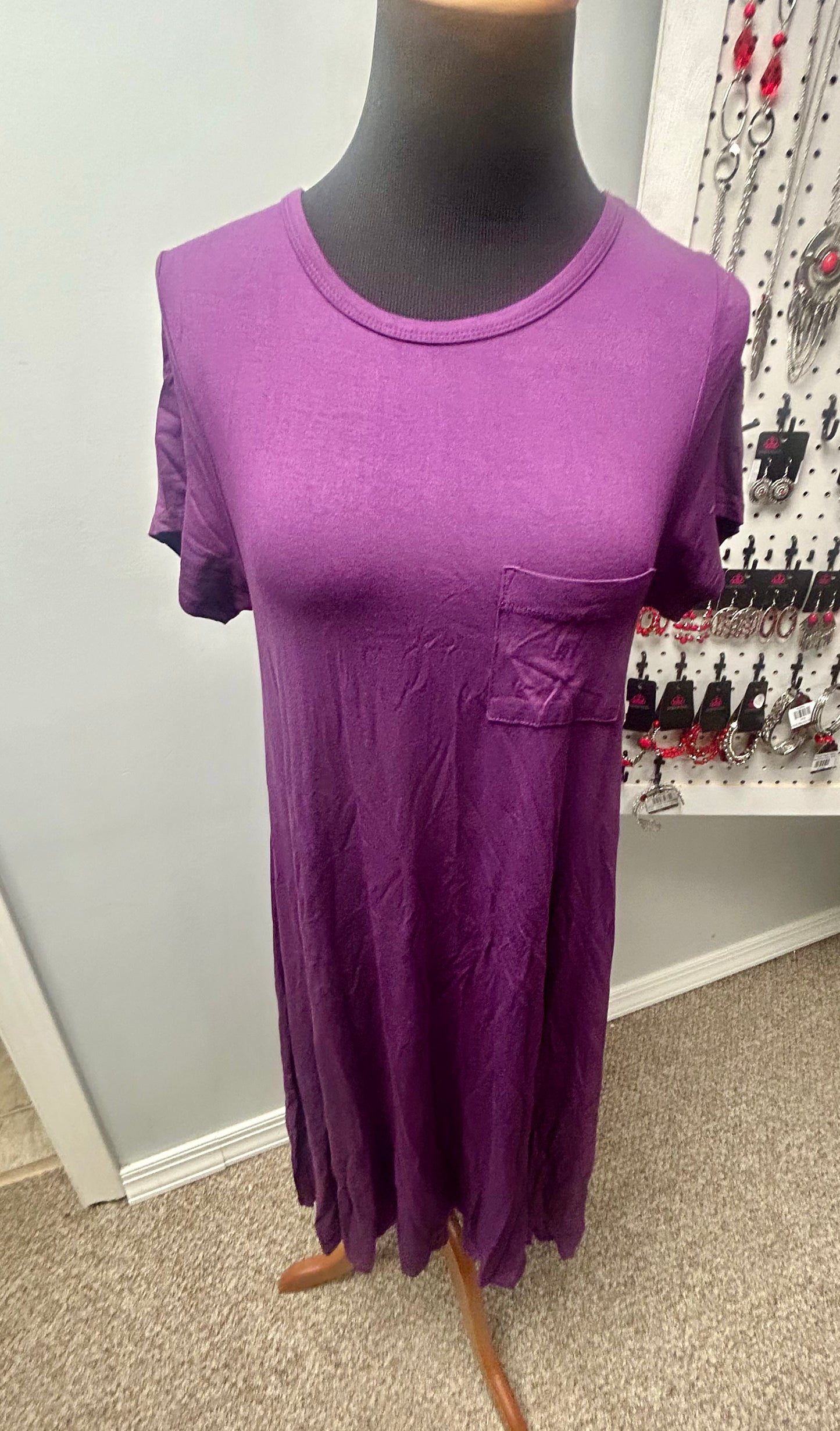LuLaRoe Carly Swing Dress-Purple