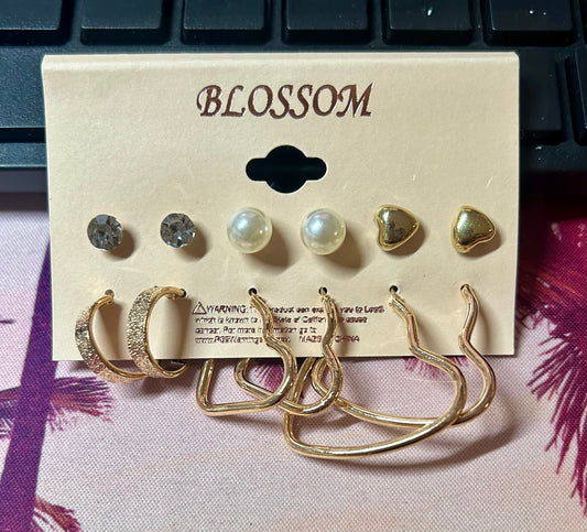 Gold Earring Set