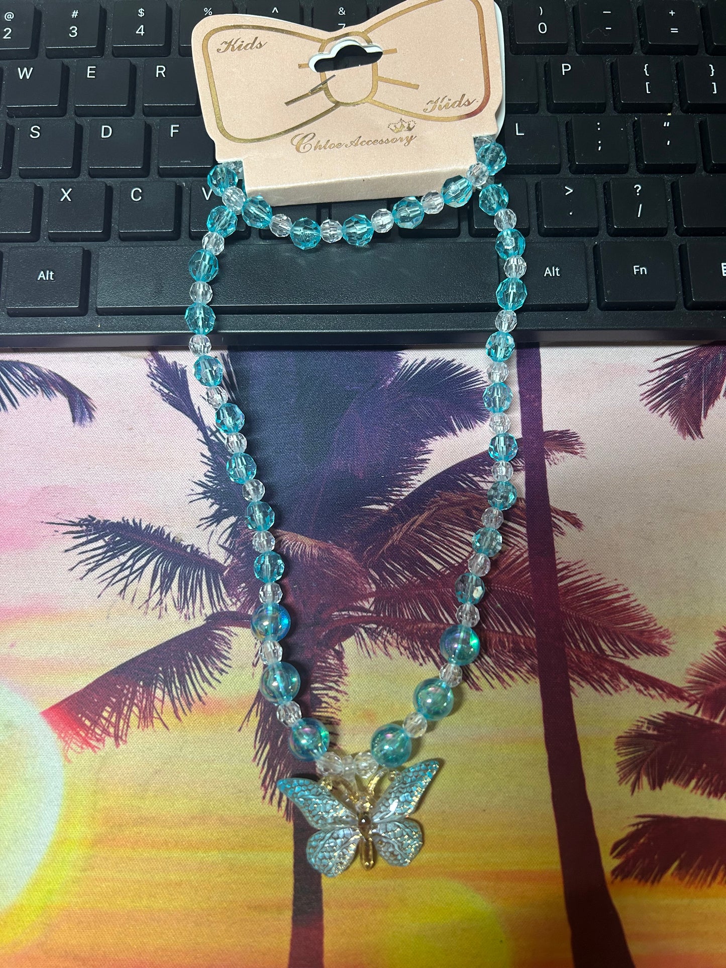 Butterfly Necklace & Bracelet Set