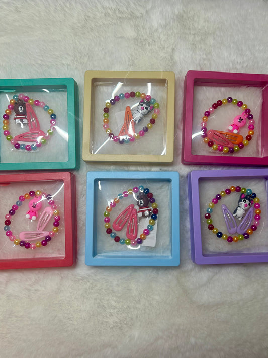Children's Bracelet & Barette Set