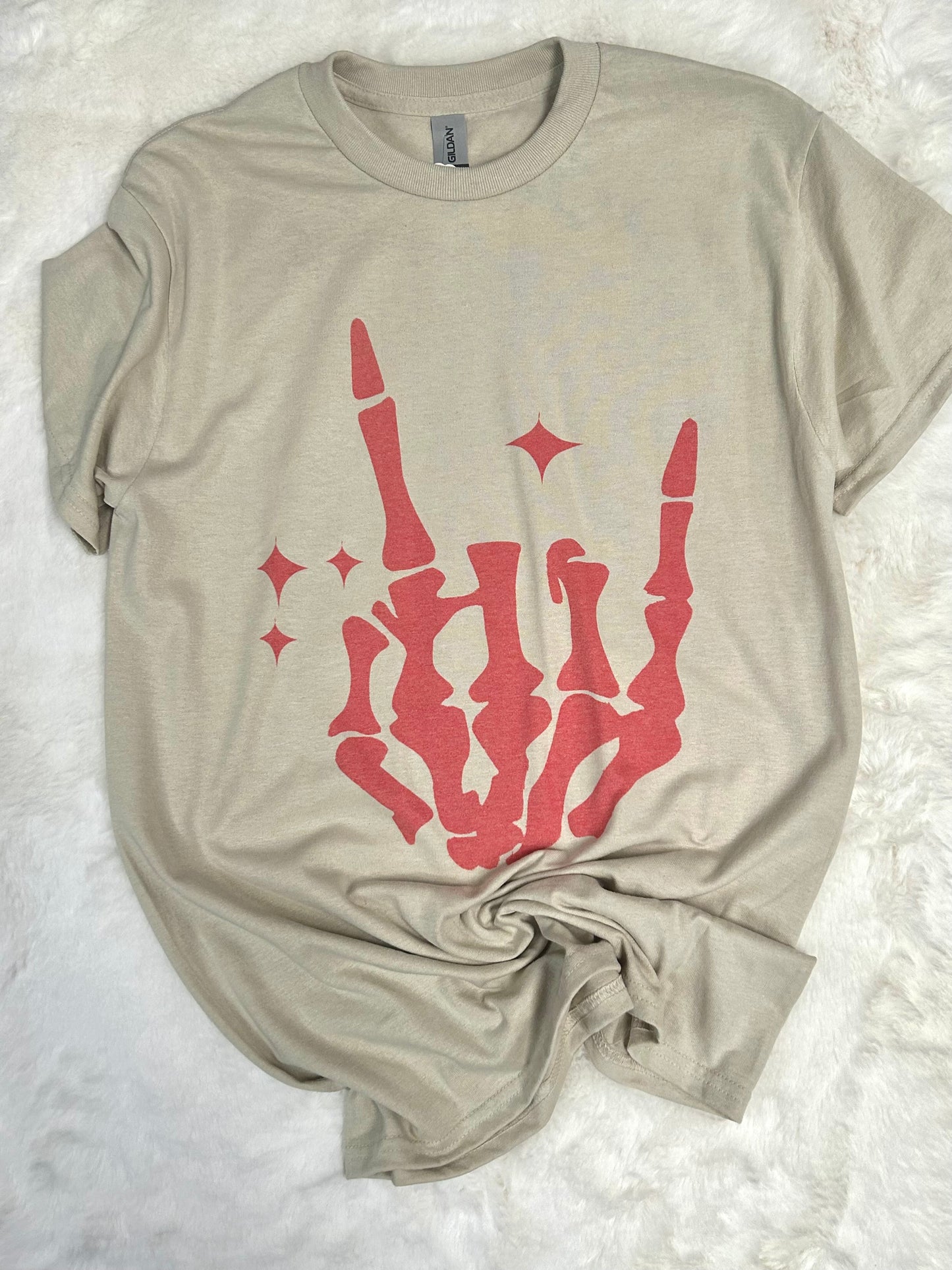 Pink Skeleton Hand T-Shirt