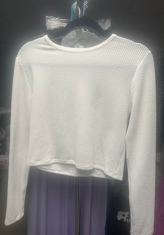 Ribbed Long Sleeve Crop Top