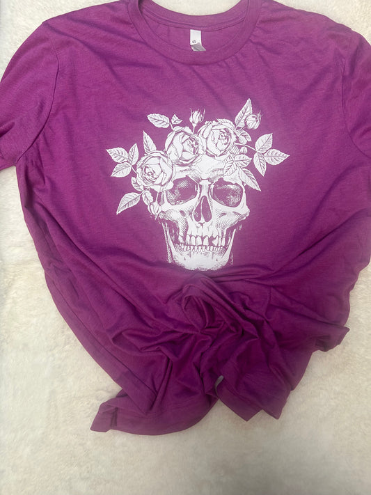 Skull with Flower Crown T-Shirt