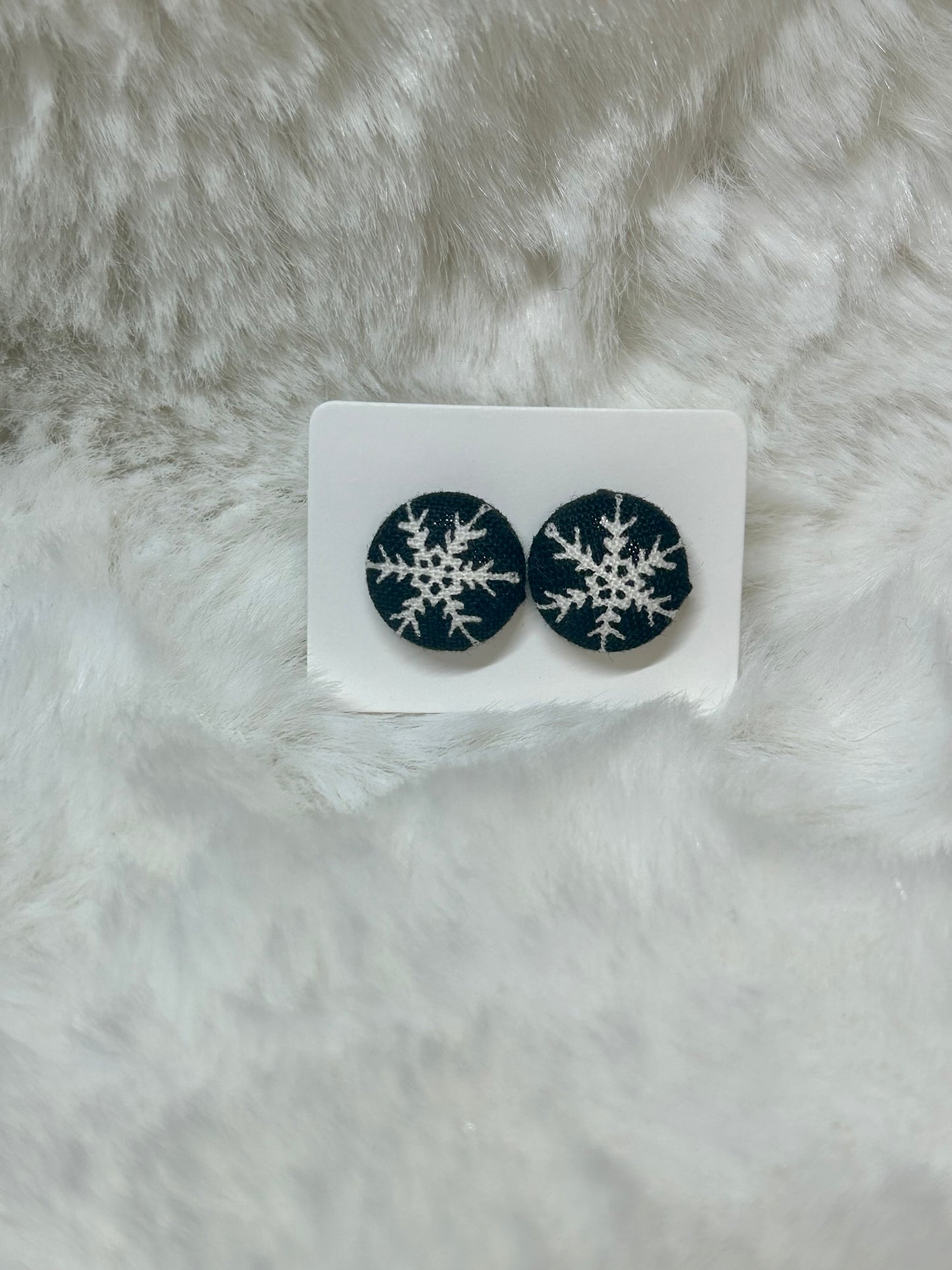 Snowflake Button Earring