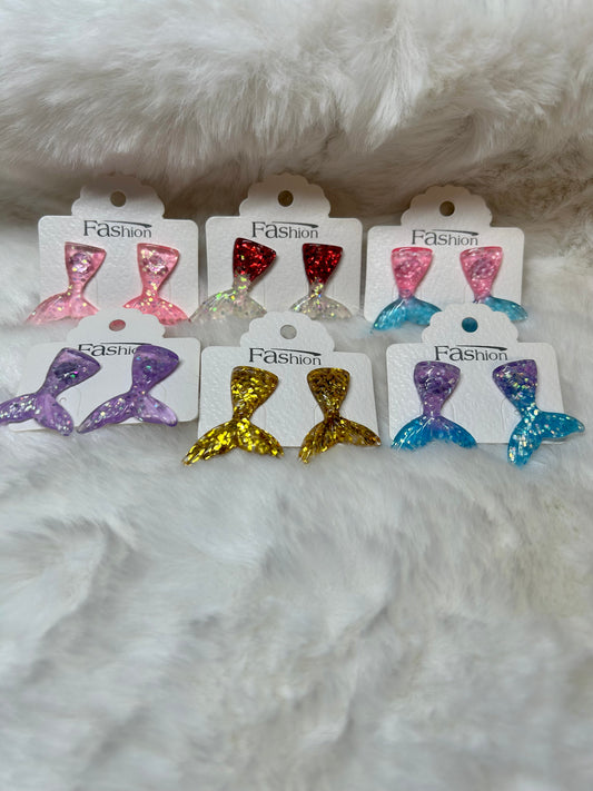 Mermaid Tail Post Earrings
