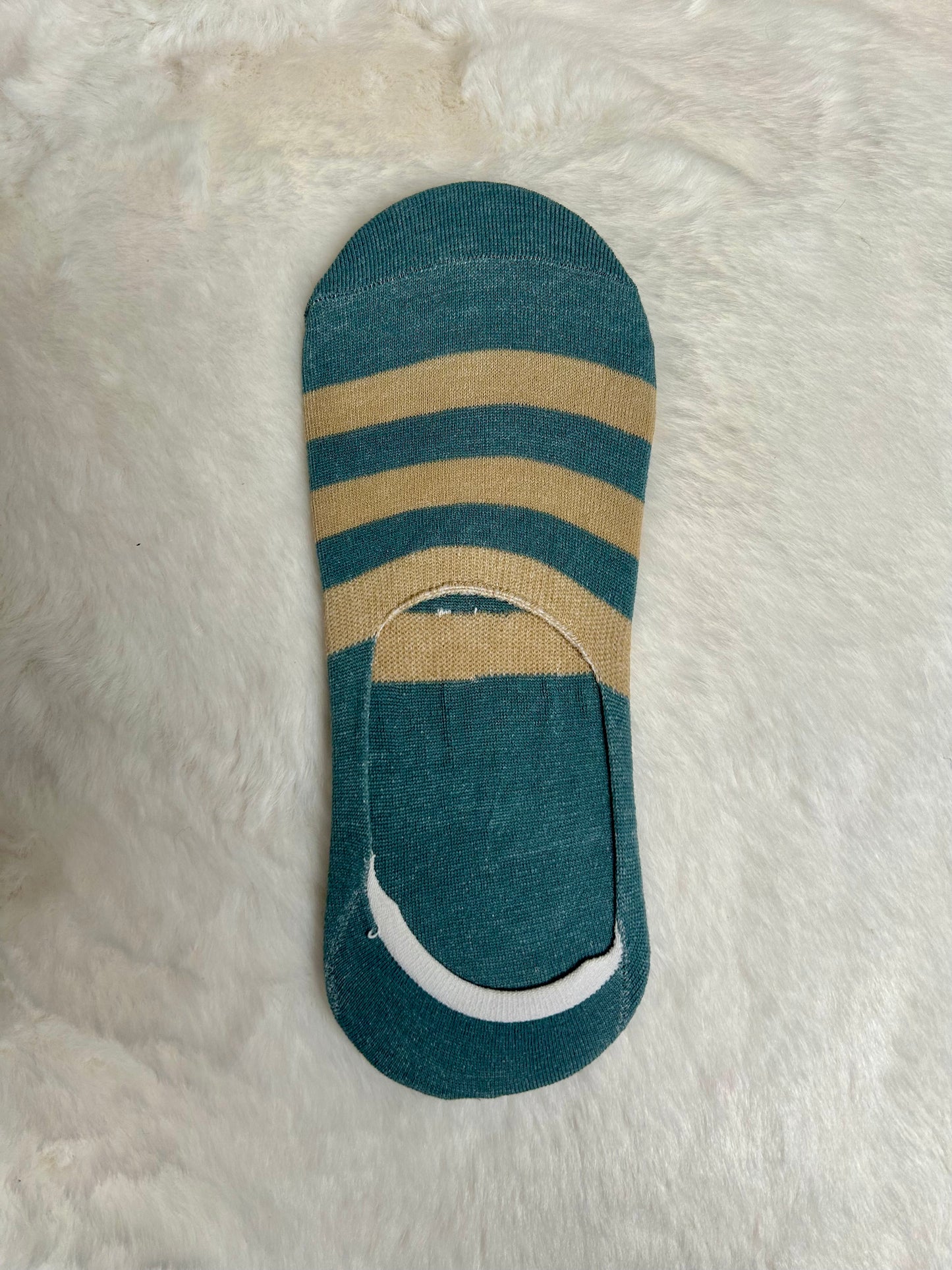 Mens Striped No Show Socks