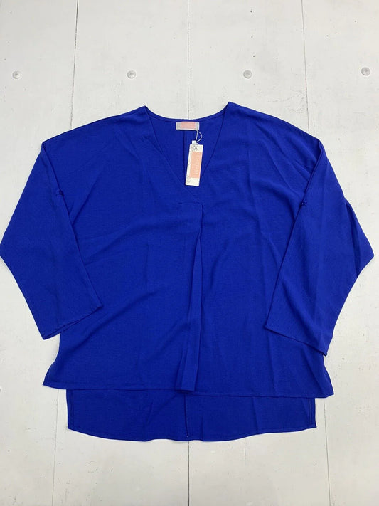 Cobalt Blue Long Sleeve Blouse