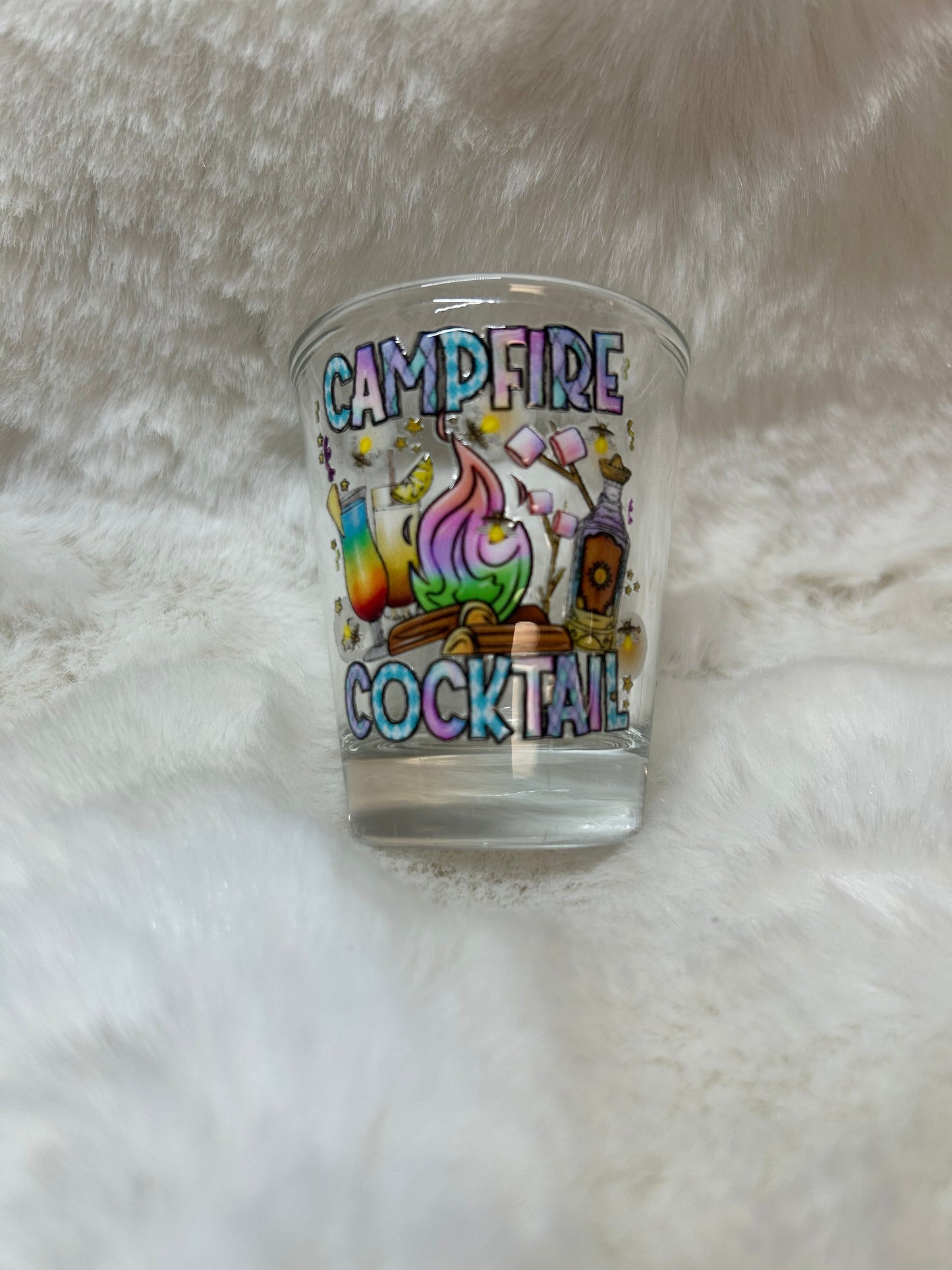 Campfire & Cocktails Shot Glass