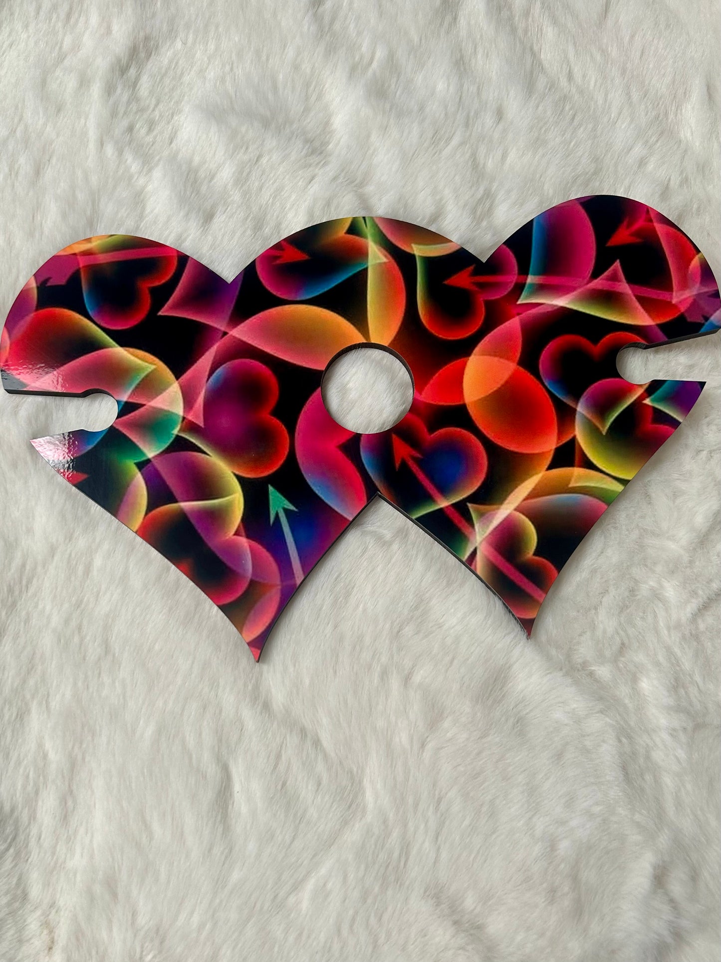 Neon Hearts Wine Caddy