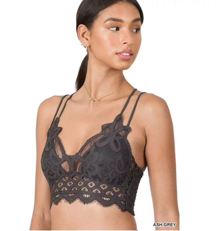 Zenana Crochet Adjustable Bralette
