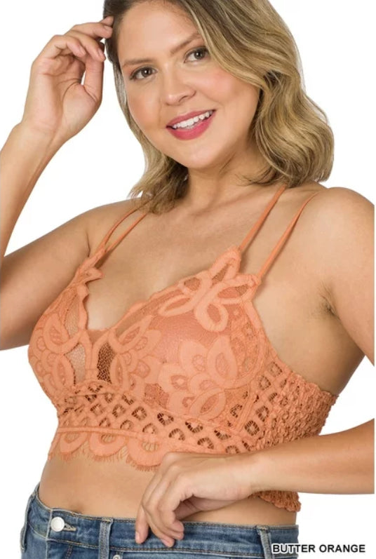 Zenana Crochet Adjustable Bralette