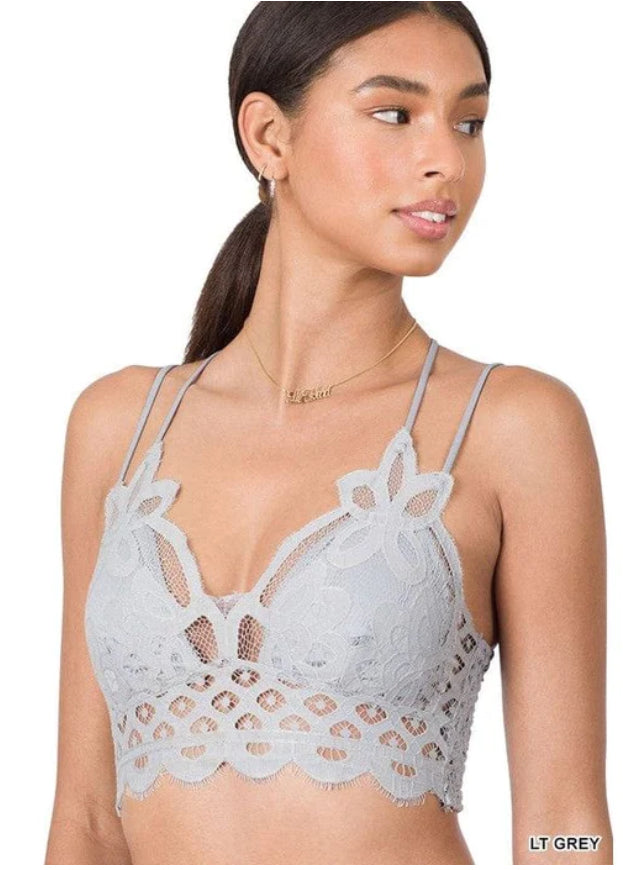 Zenana Crochet Adjustable Bralette
