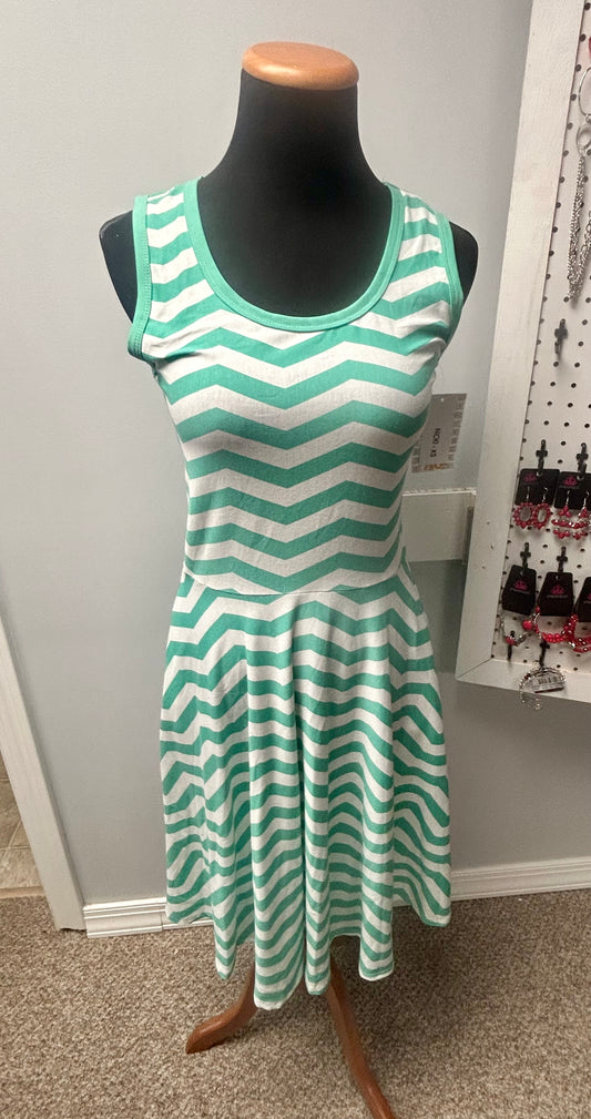 Lularoe Nicki-Green Stripe