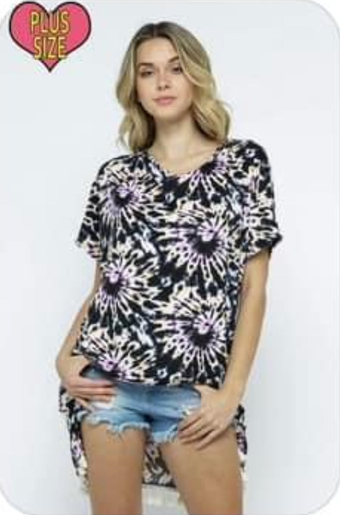 Tie Dye Top With Tassels